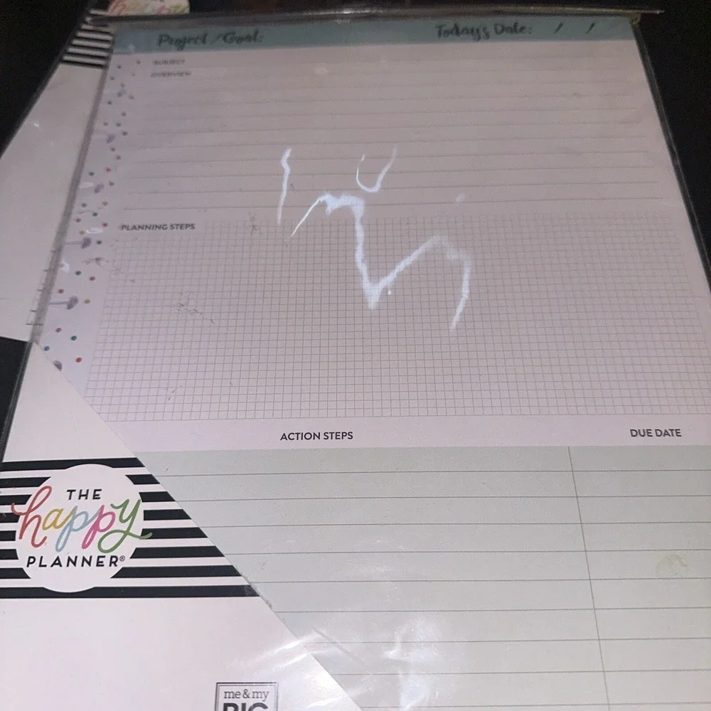 Happy Planner Project Goals Classic Paper 40 Sheets Size Big-SET OF TWO